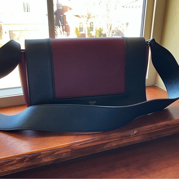 Celine Navy and Burgundy Women's Bag - Picture 1 of 16